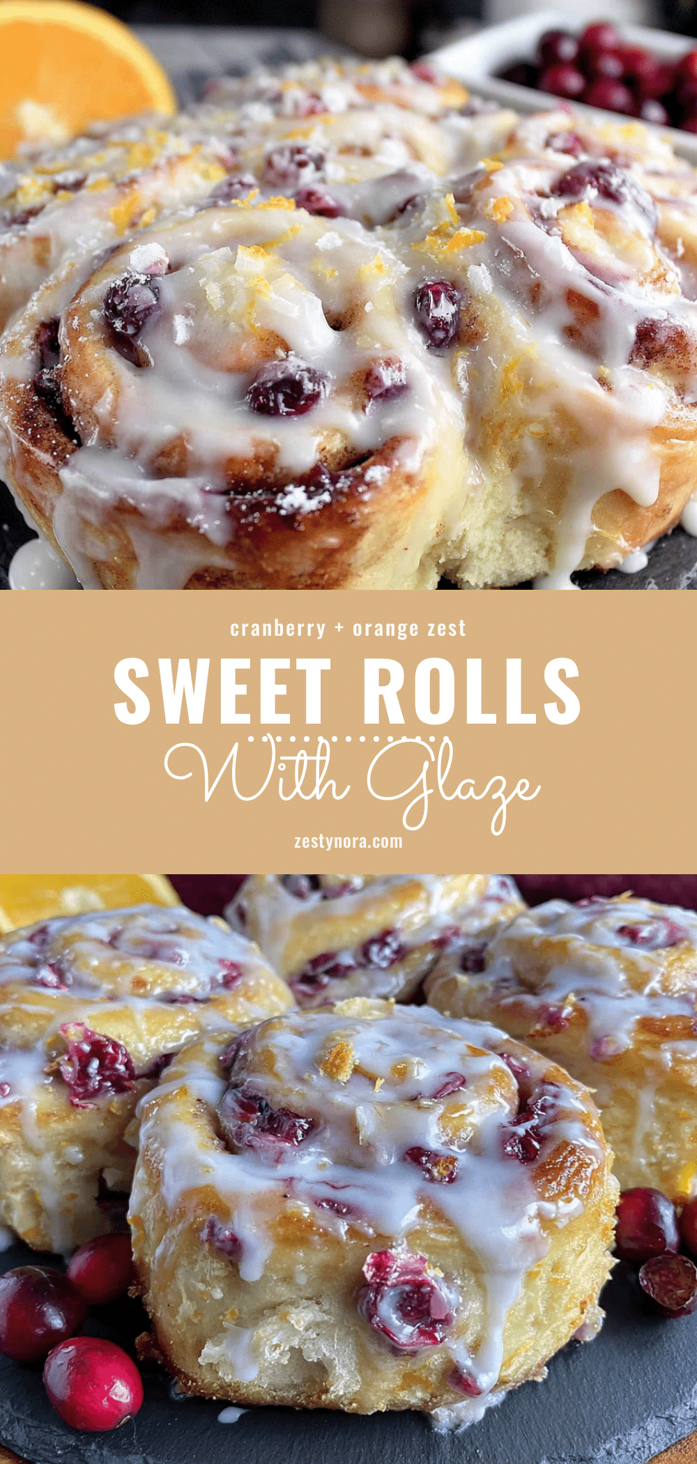 cranberry orange sweet rolls recipe