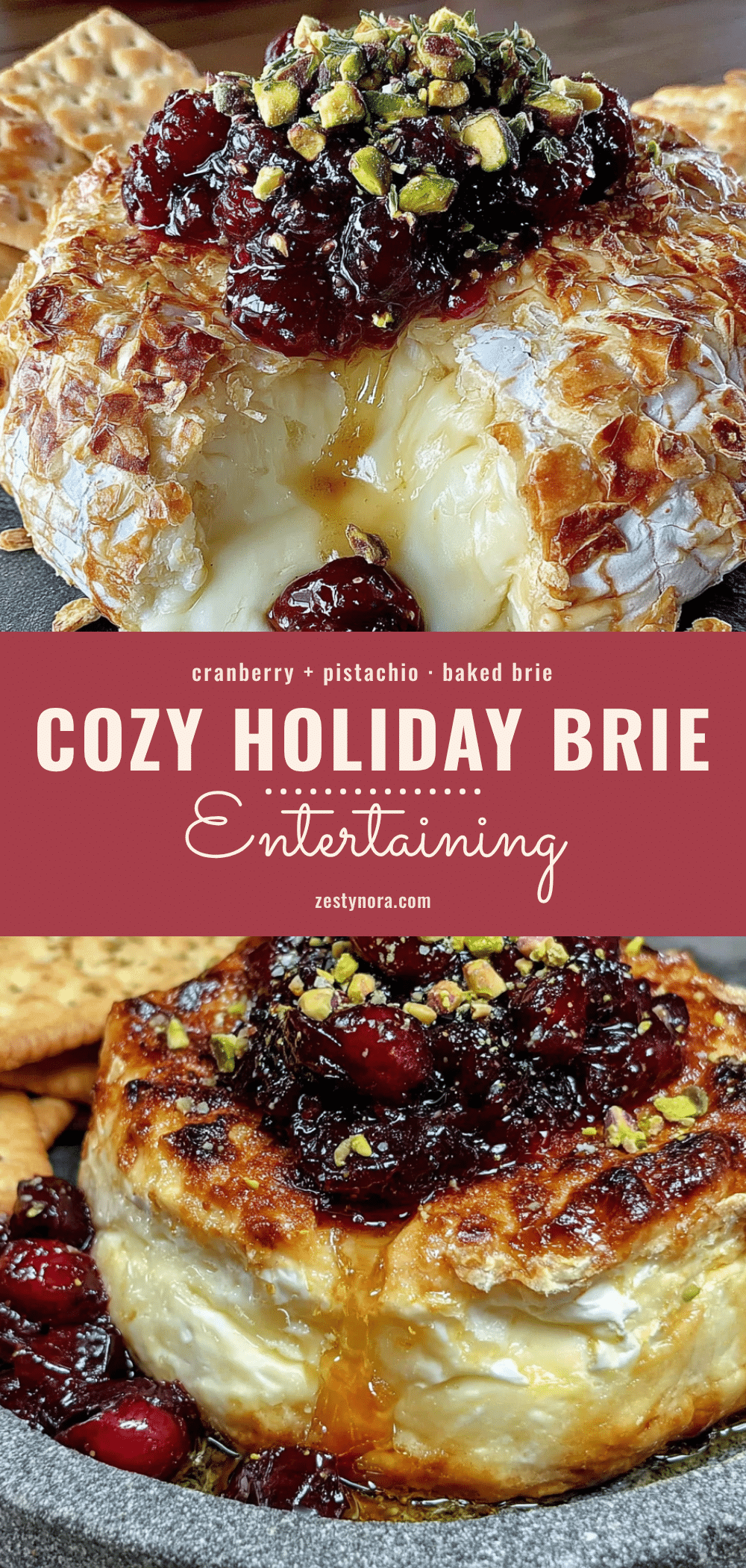 cranberry pistachio baked brie recipe