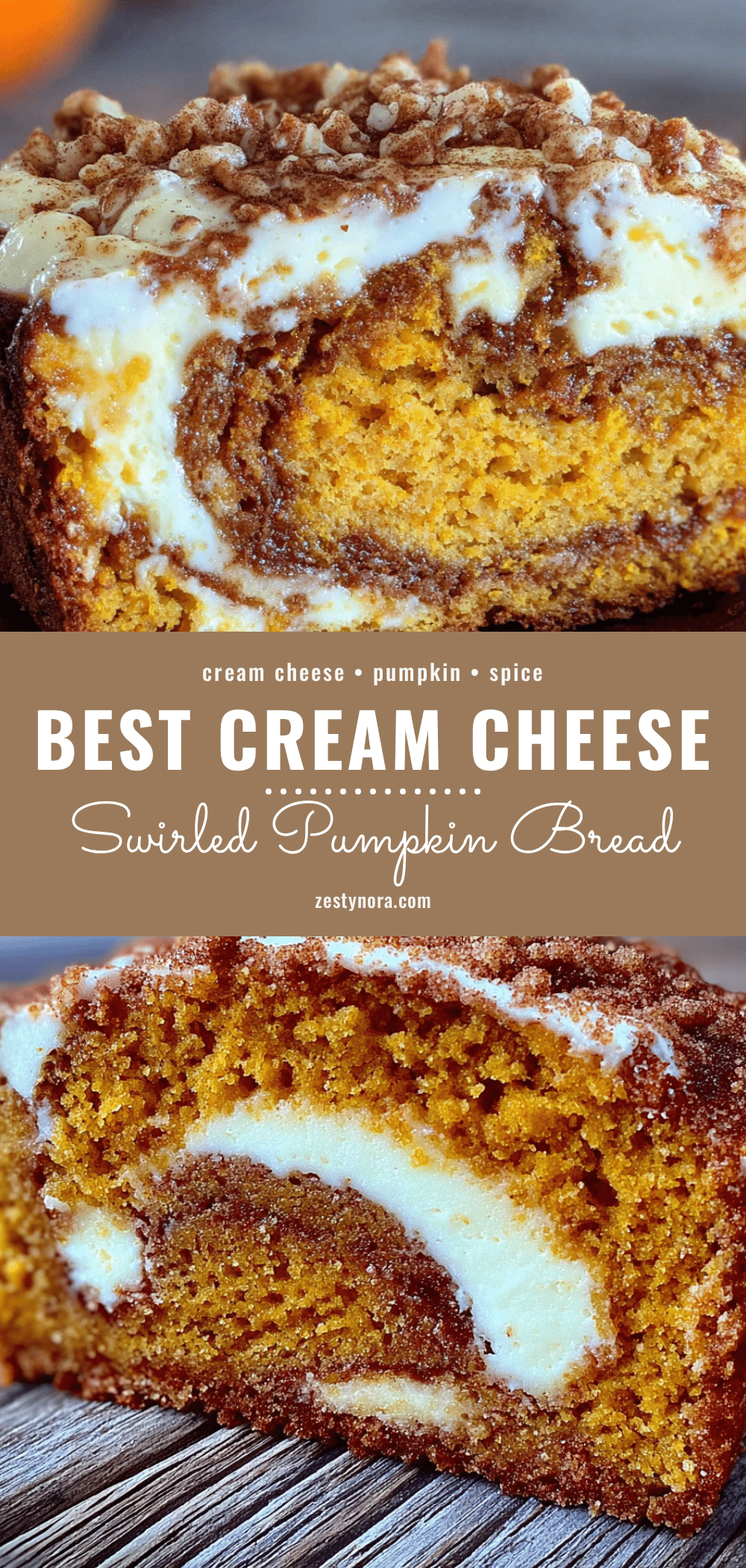 cream cheese swirled pumpkin bread recipe