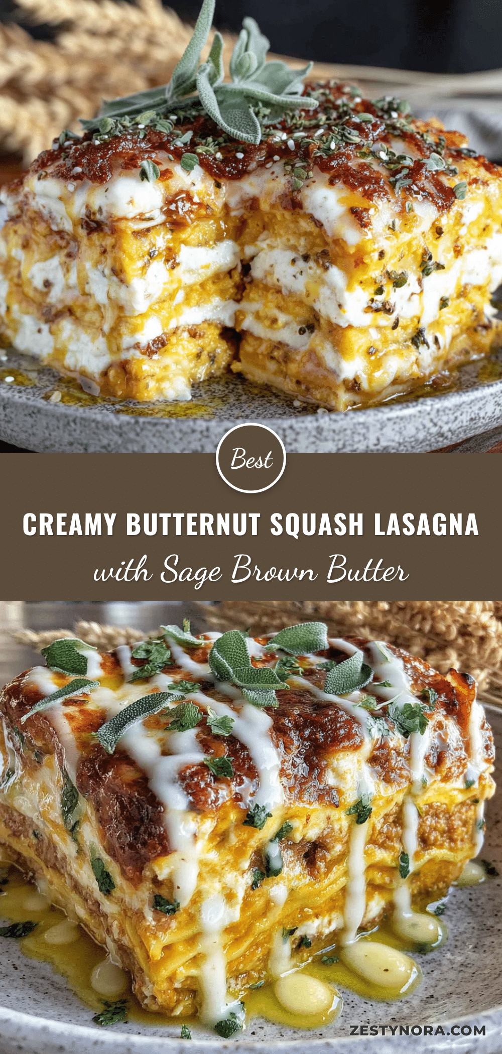 creamy butternut squash lasagna recipe