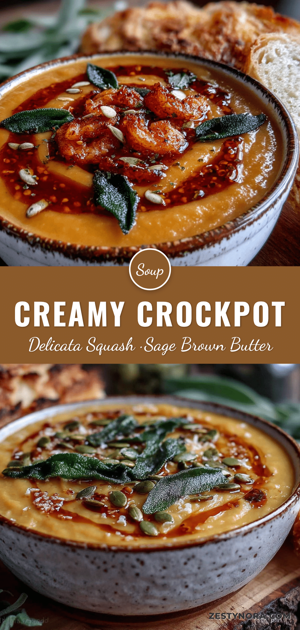 creamy crockpot delicata squash soup recipe