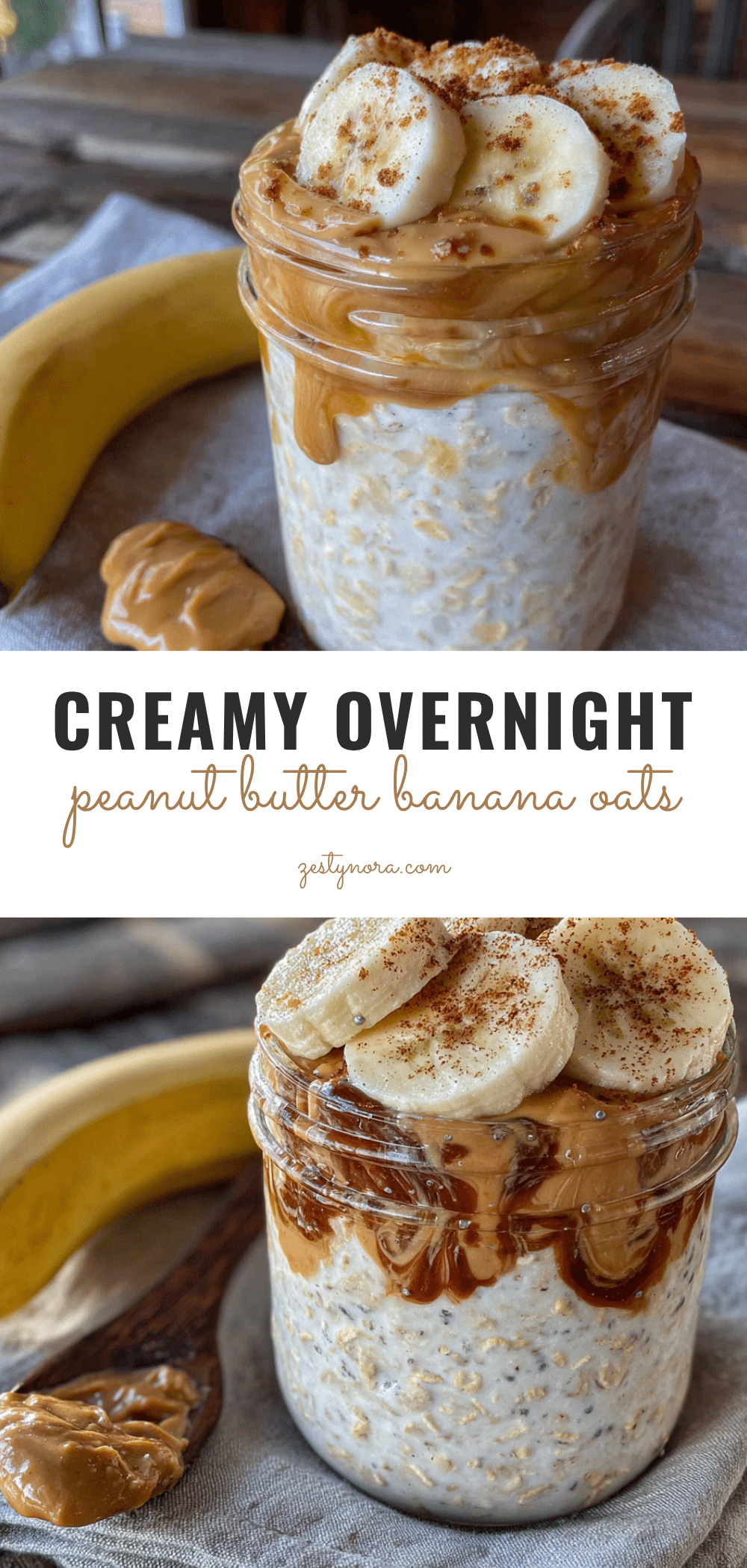 creamy overnight peanut butter banana oats recipe