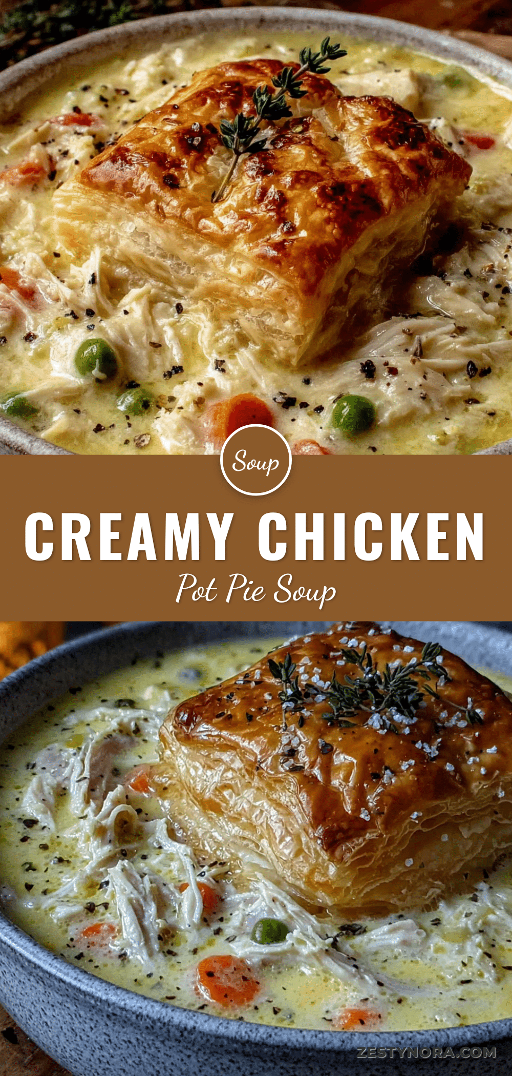 creamy slow cooker chicken pot pie soup recipe
