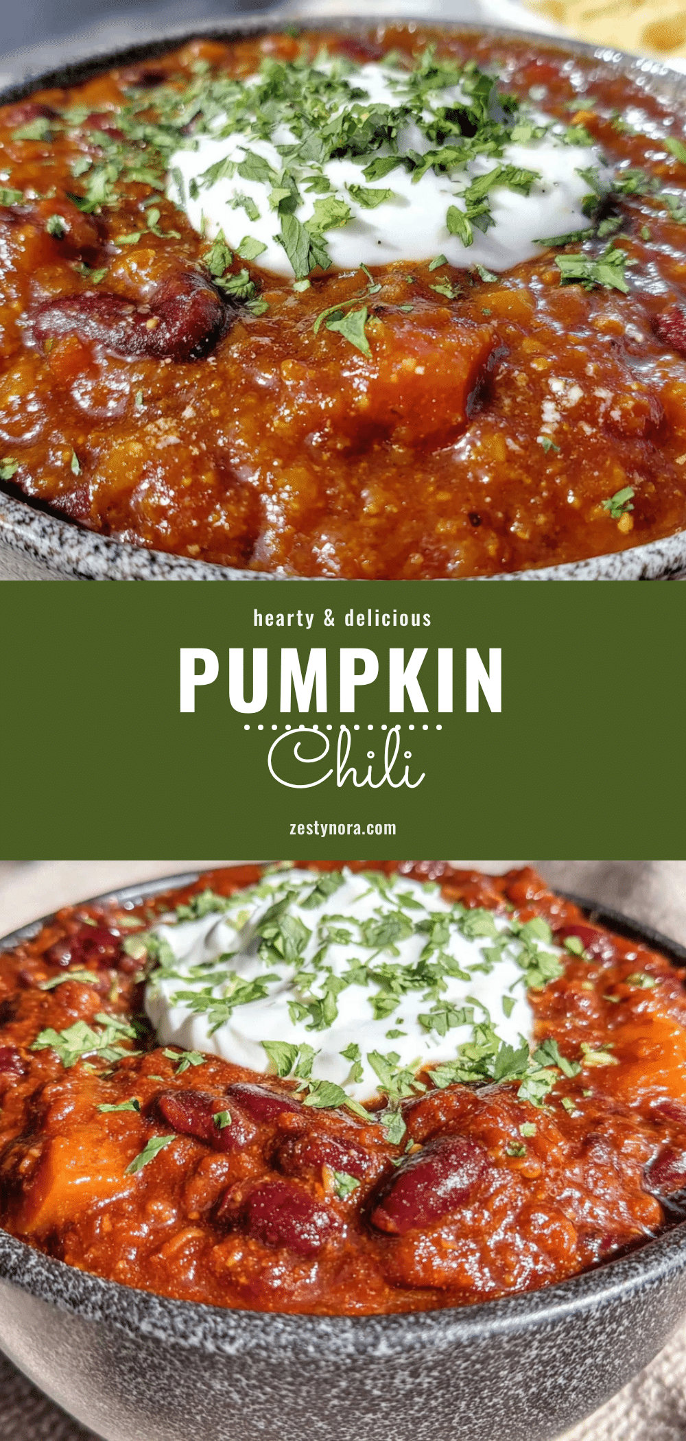 Creamy Slow Cooker Pumpkin Black Bean Chili recipe