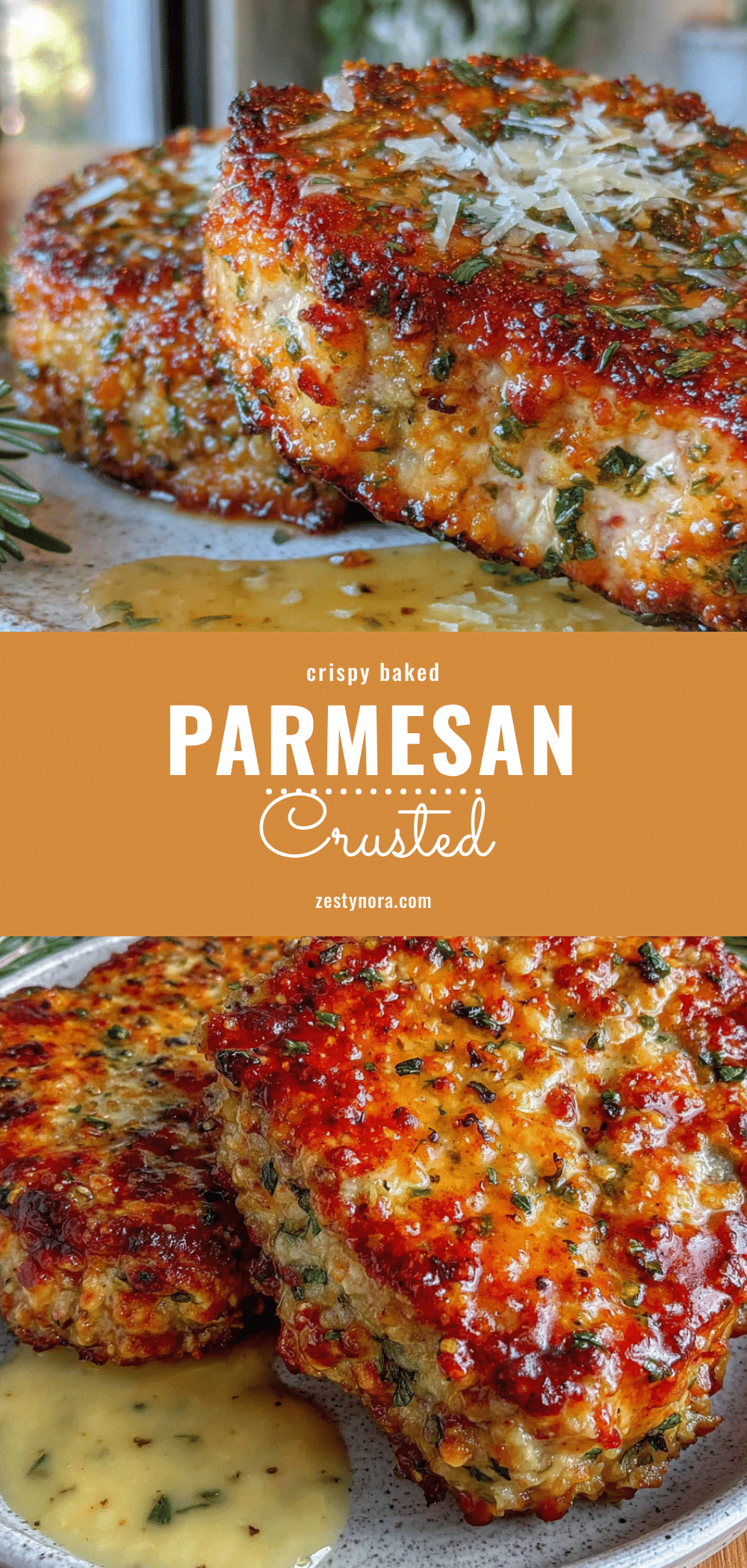 Crispy Baked Parmesan Crusted Pork Chops recipe