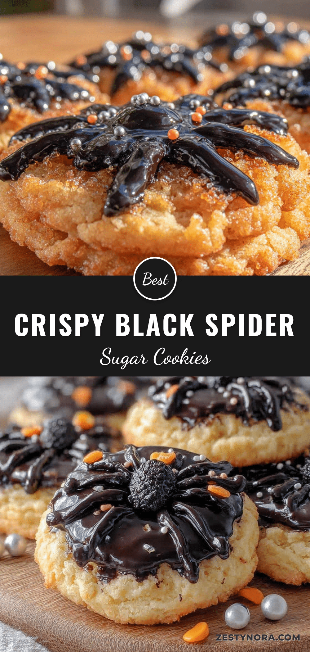 crispy black spider sugar cookies recipe