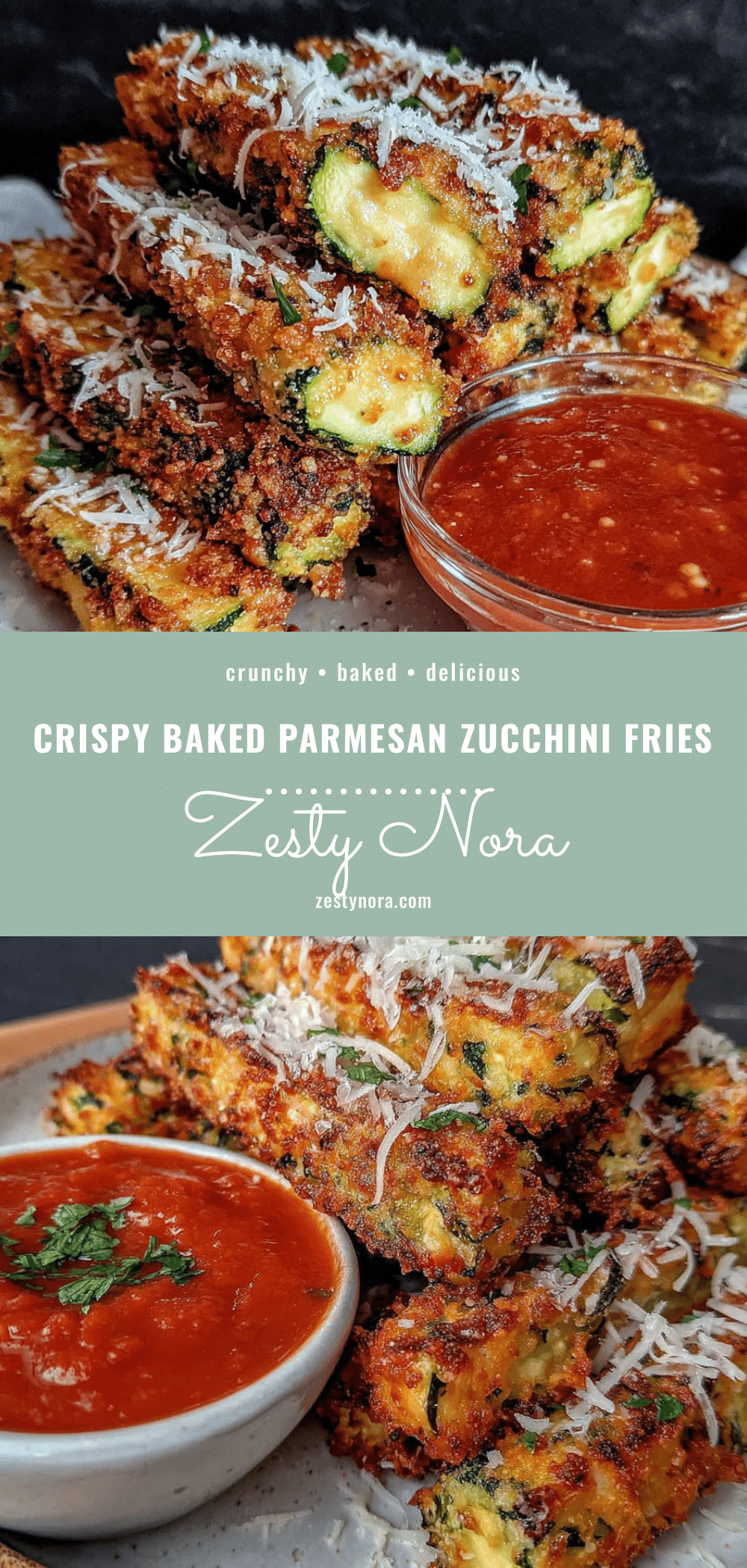 Crispy Parmesan Baked Zucchini Fries recipe