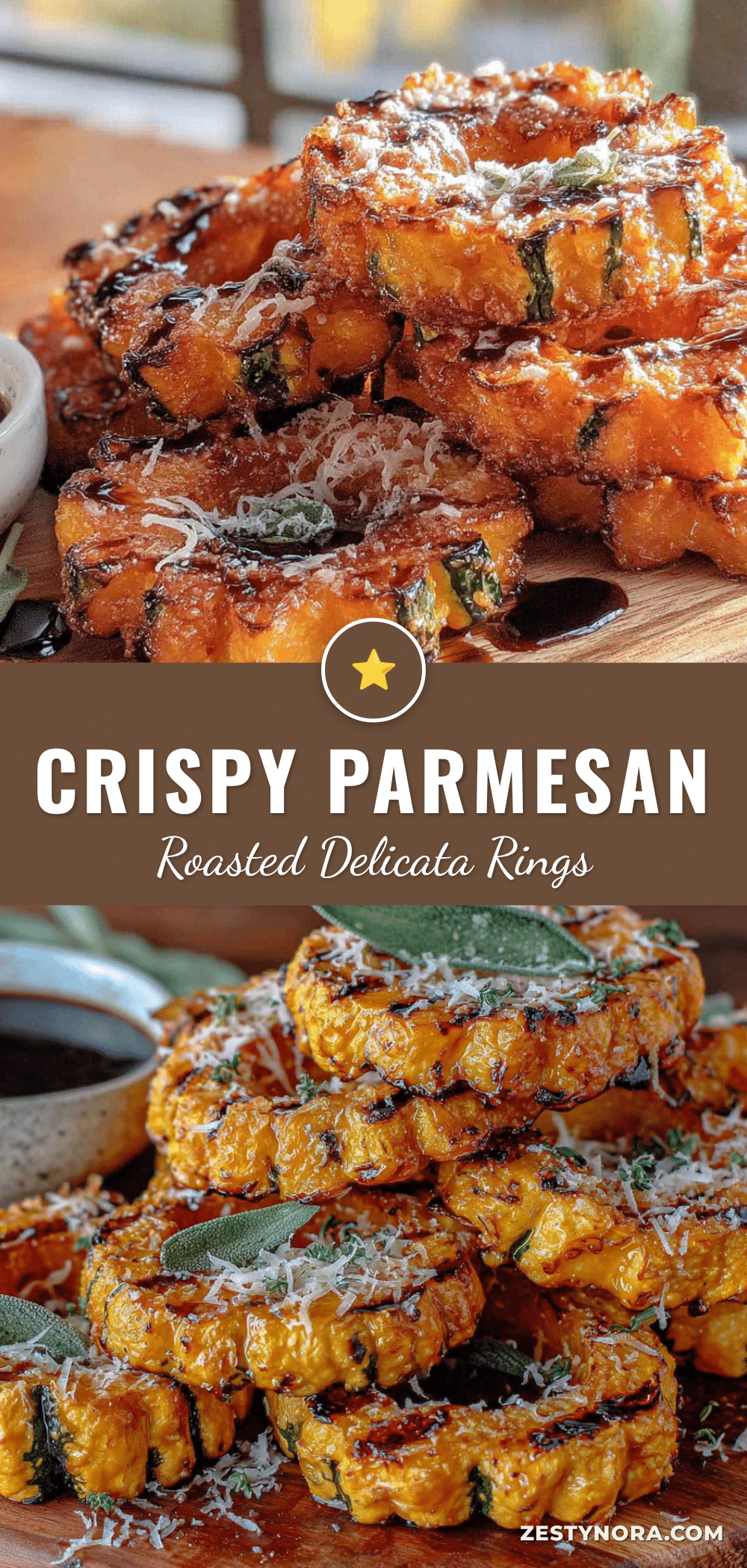 crispy parmesan roasted delicata rings recipe