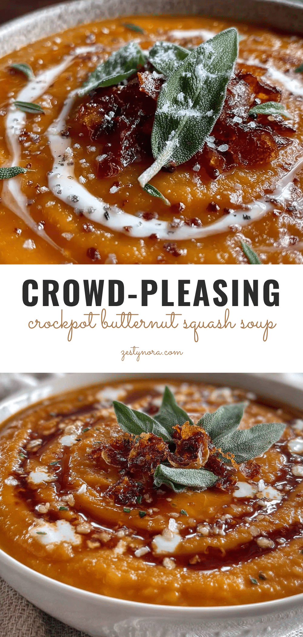 crockpot butternut squash soup with brown butter recipe