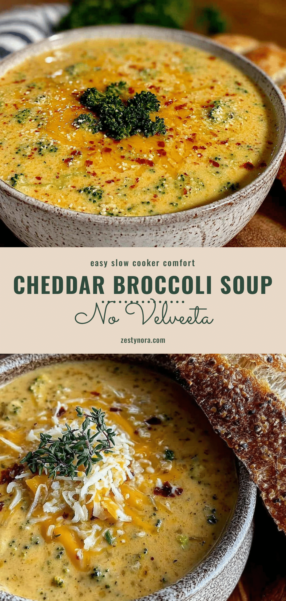 crockpot cheddar broccoli soup recipe