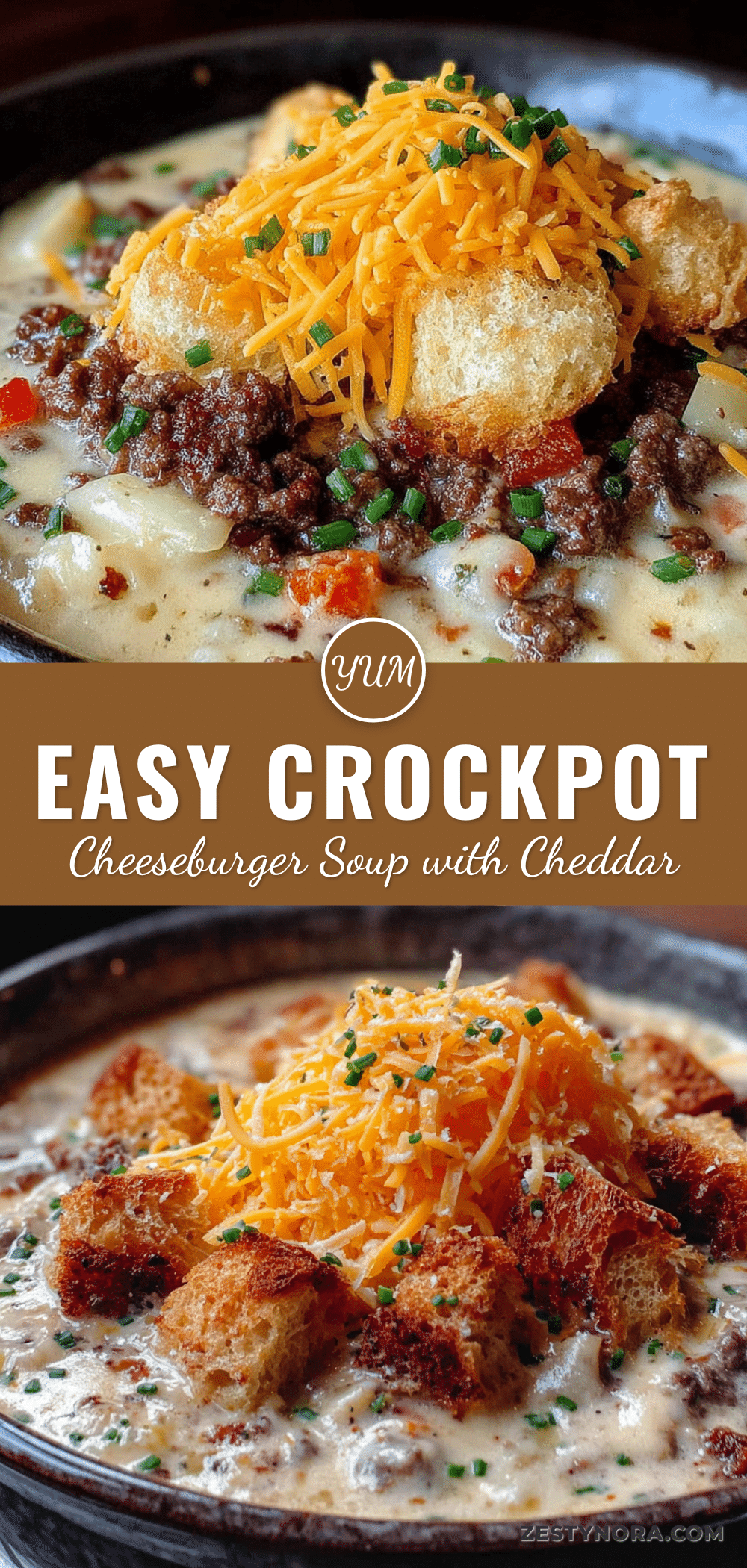 crockpot cheeseburger soup recipe