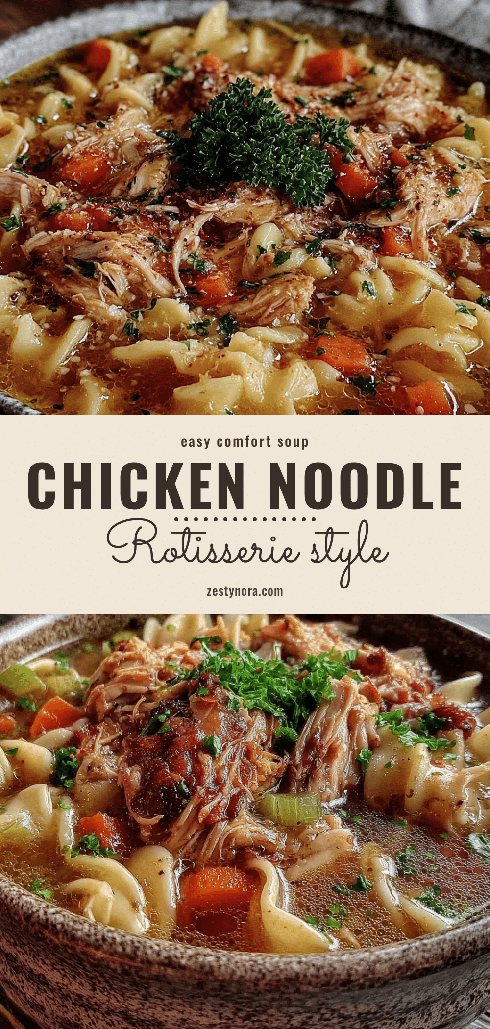 crockpot chicken noodle soup from rotisserie chicken recipe