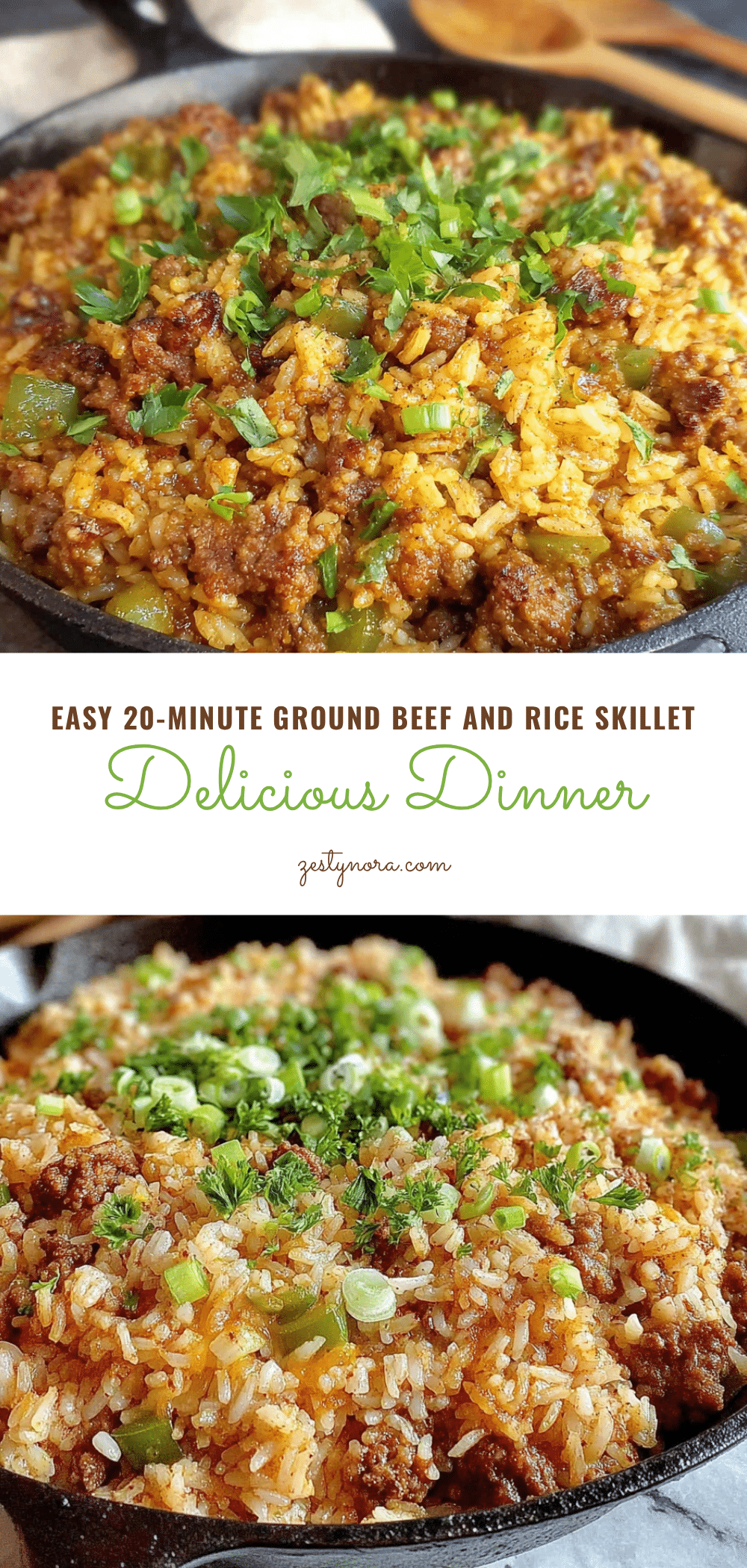 easy 20-minute ground beef and rice skillet recipe