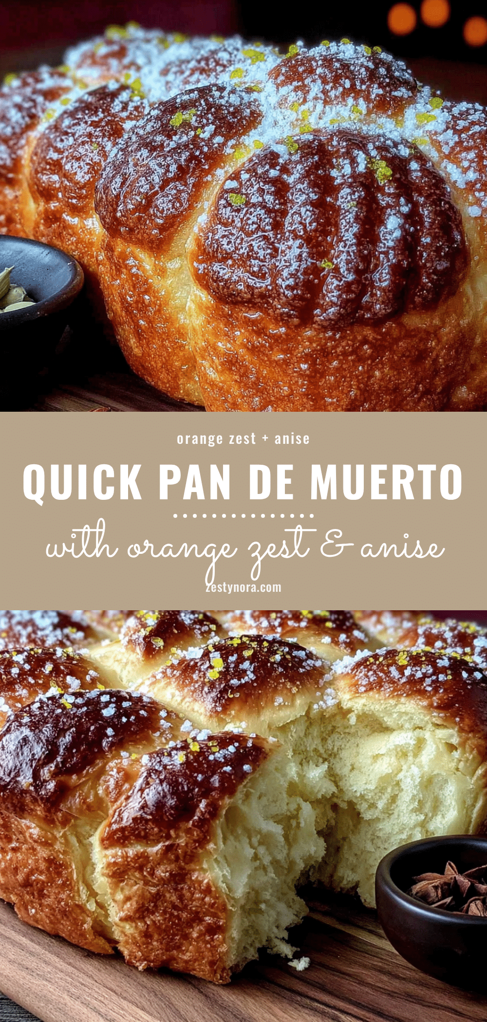 Easy Pan de Muerto with Orange Zest and Anise recipe