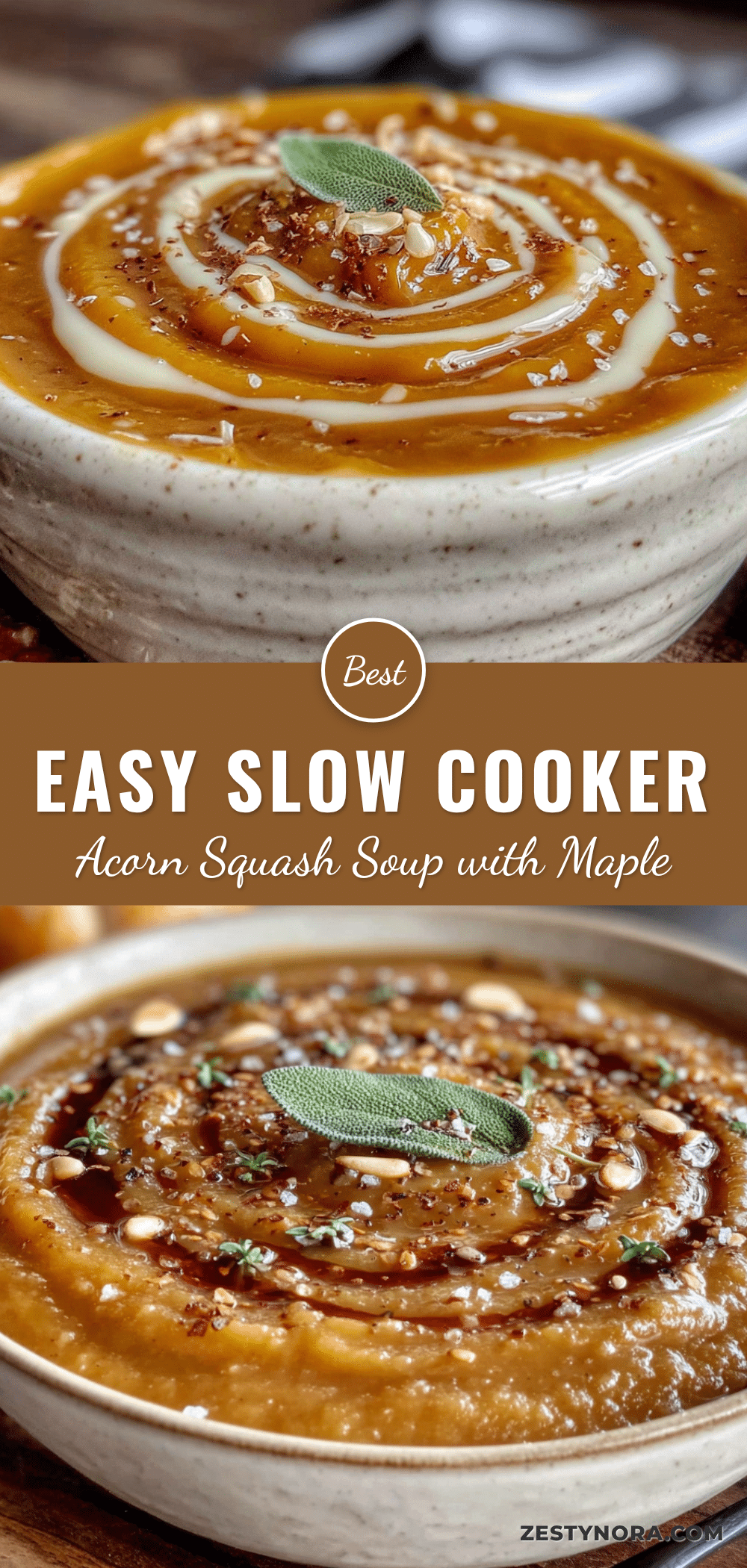 easy slow cooker acorn squash soup with maple recipe
