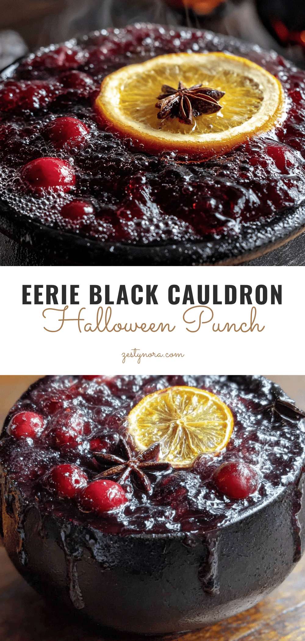 Eerie Black Cauldron Halloween Punch recipe