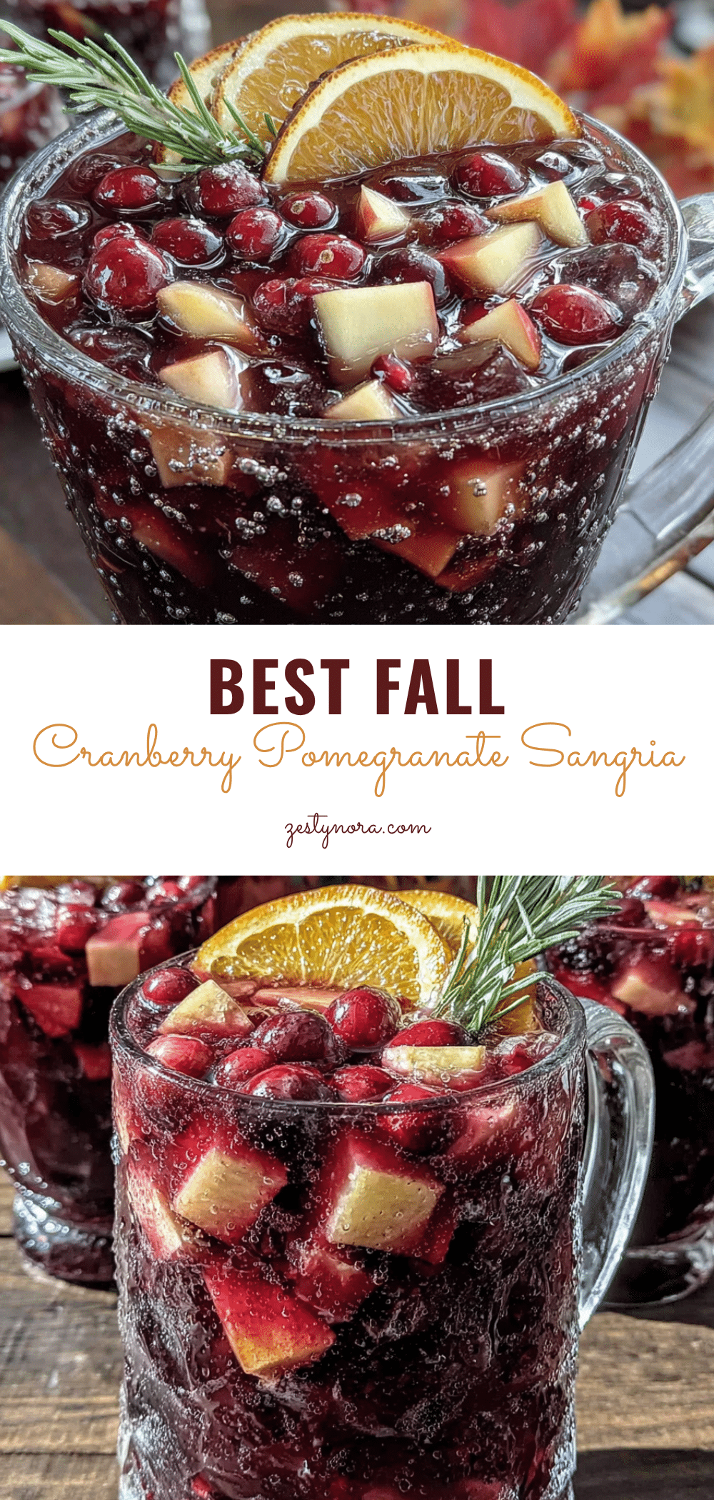 Fall Cranberry Pomegranate Sangria recipe