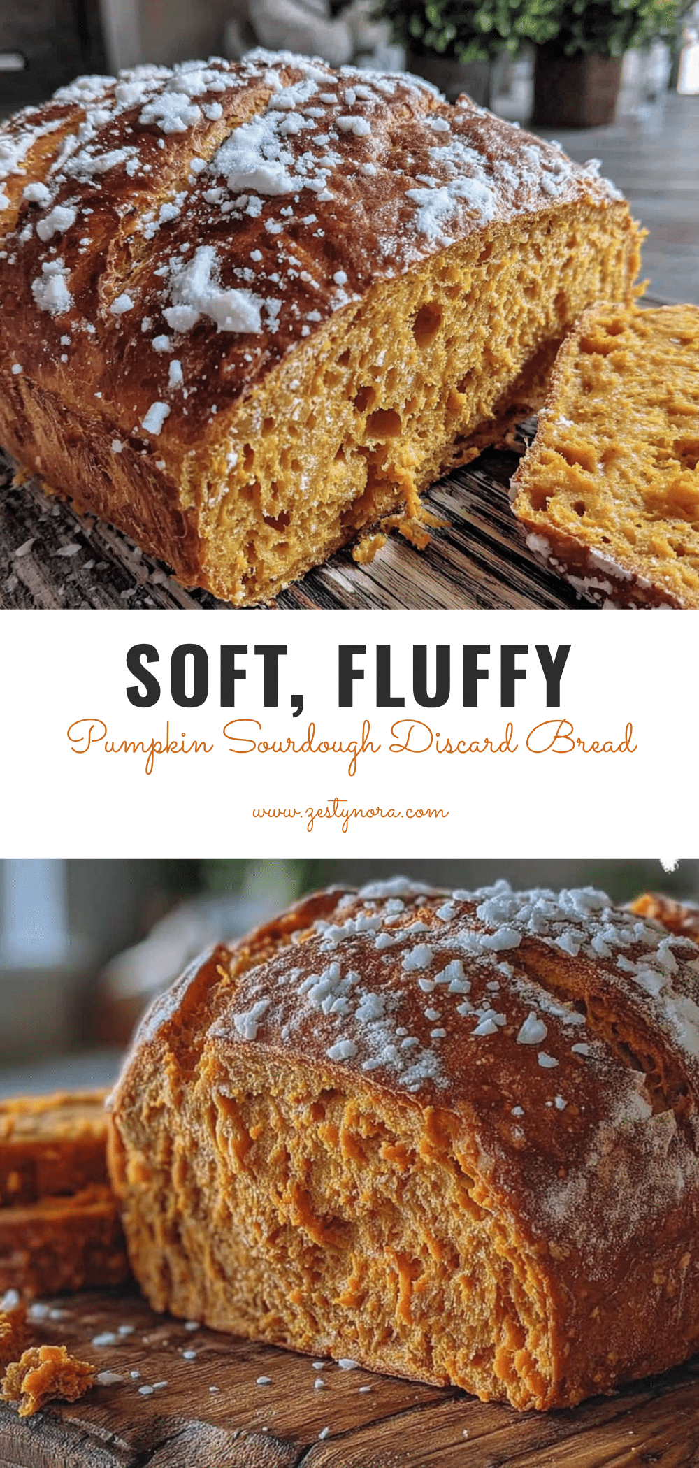 fluffy pumpkin sourdough discard bread recipe