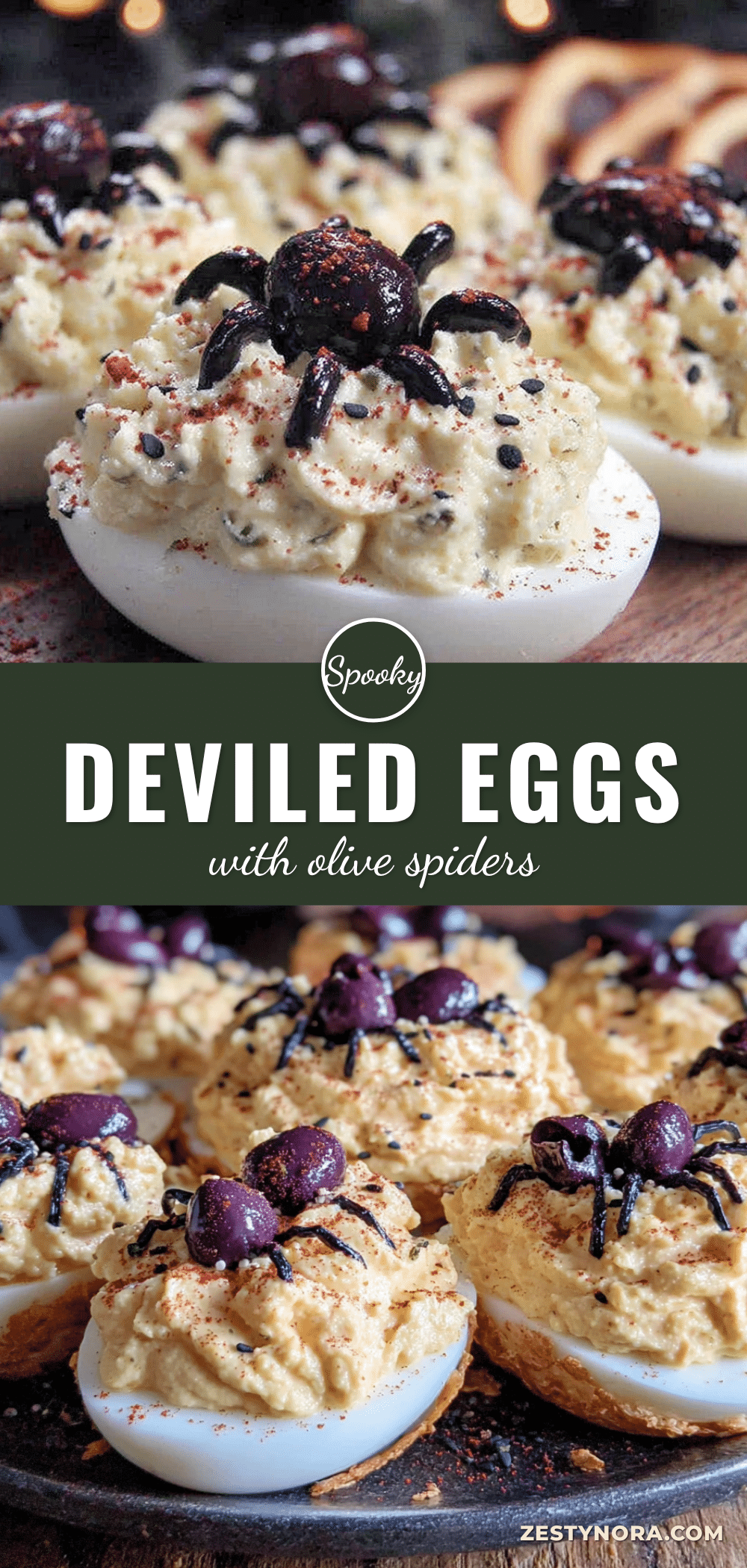 Halloween deviled eggs recipe
