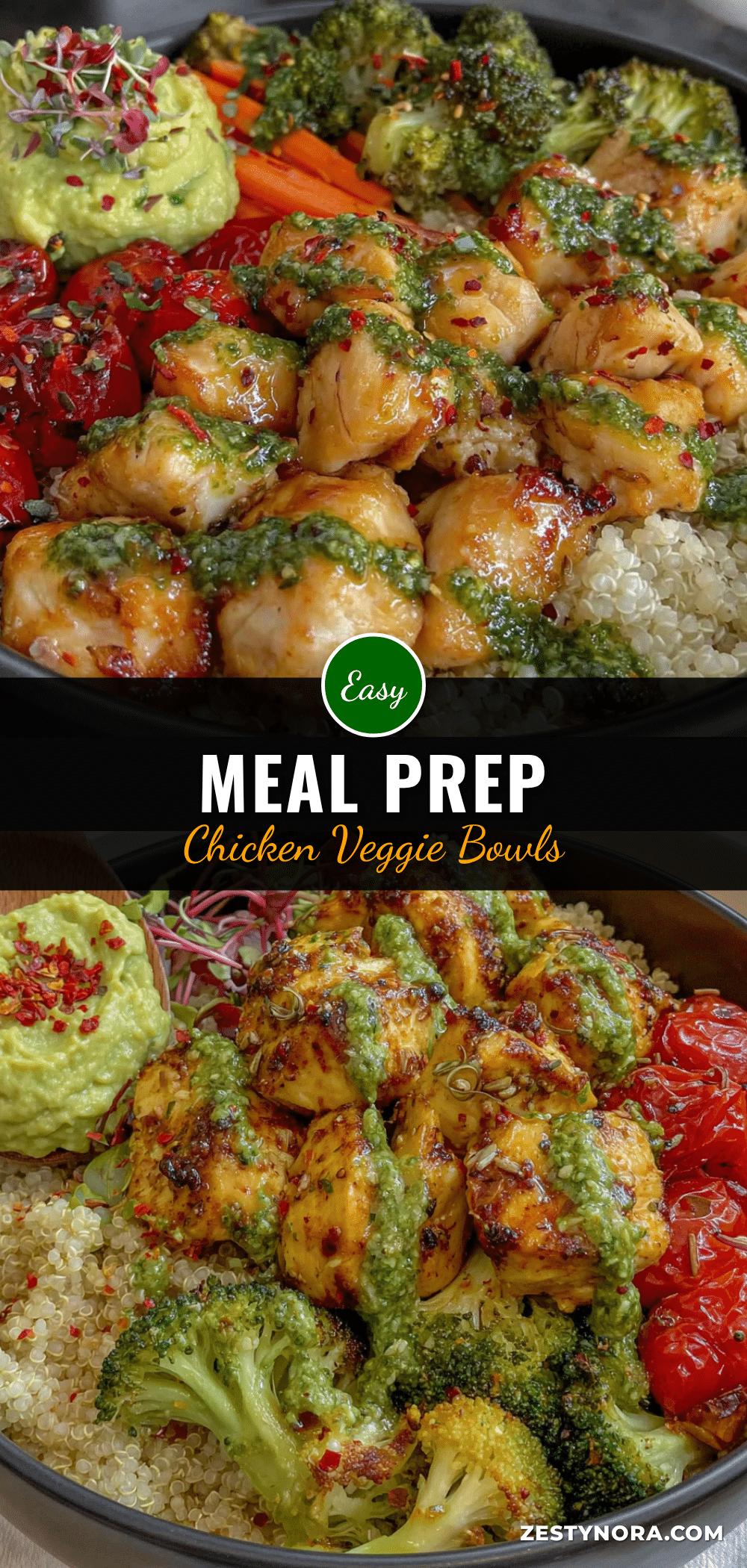 healthy chicken veggie bowls recipe