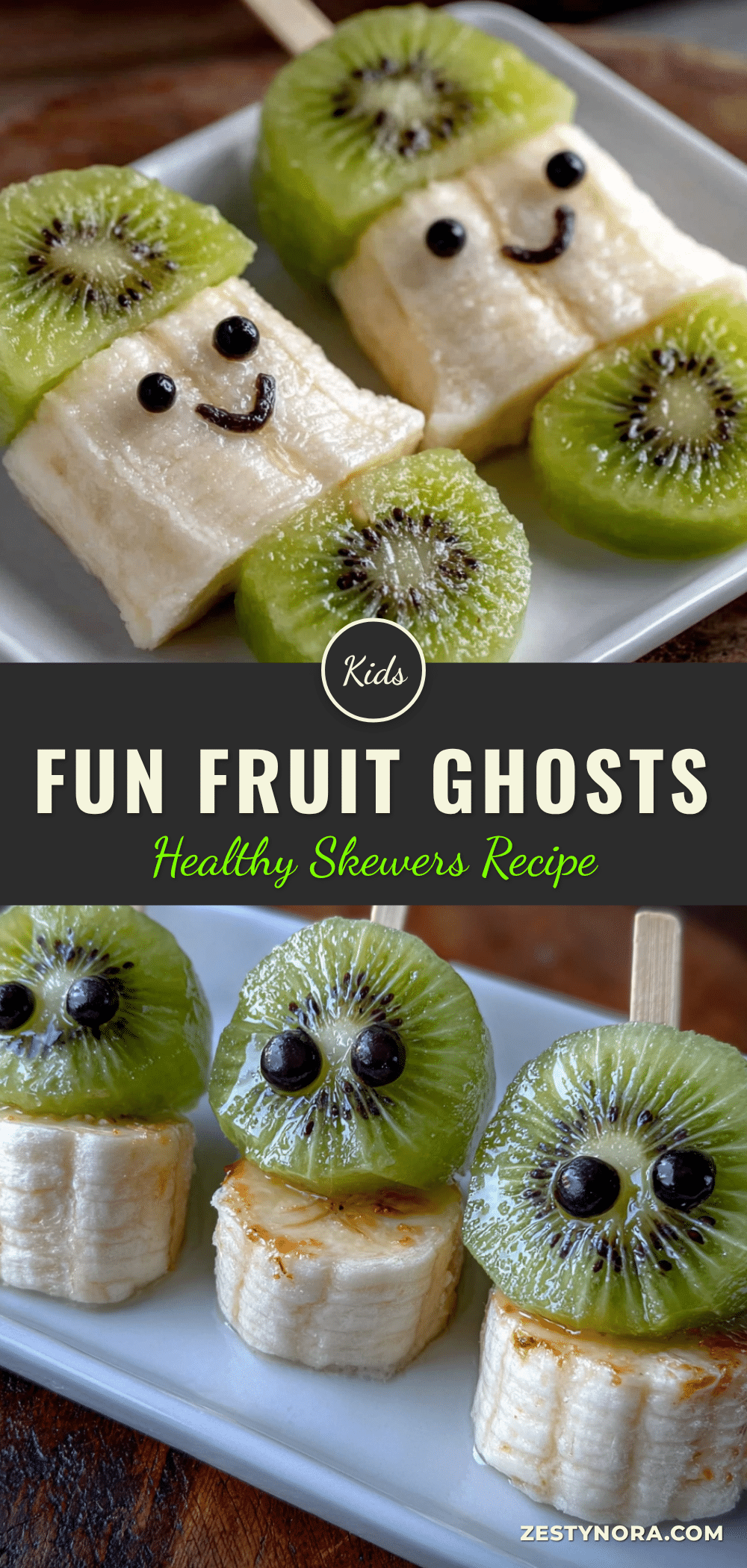 healthy fruit ghost skewers recipe