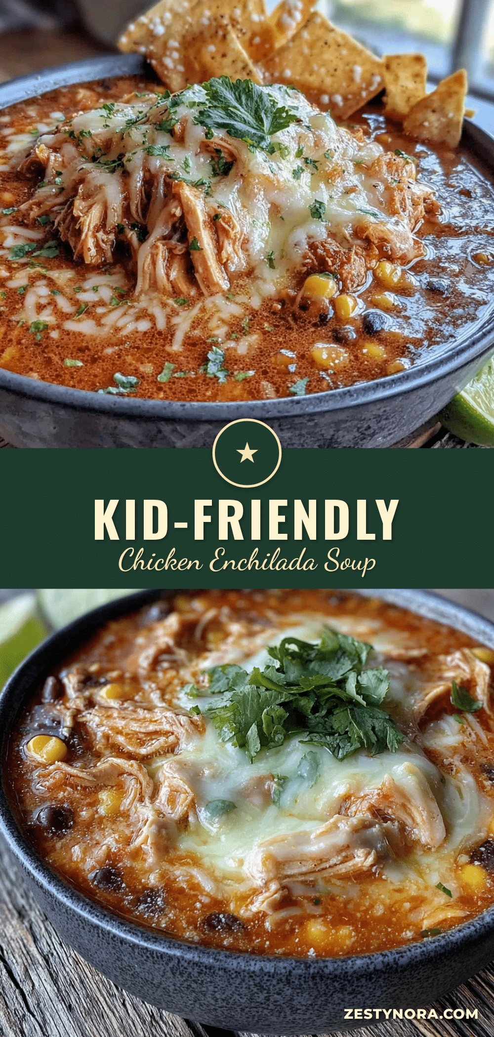 Instant Pot Chicken Enchilada Soup recipe