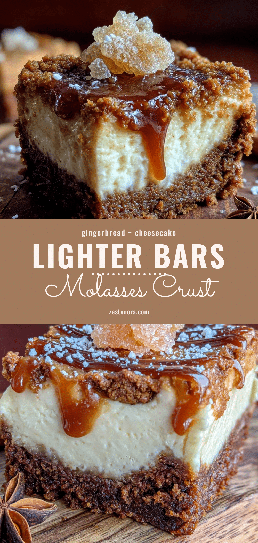 lighter gingerbread cheesecake bars recipe