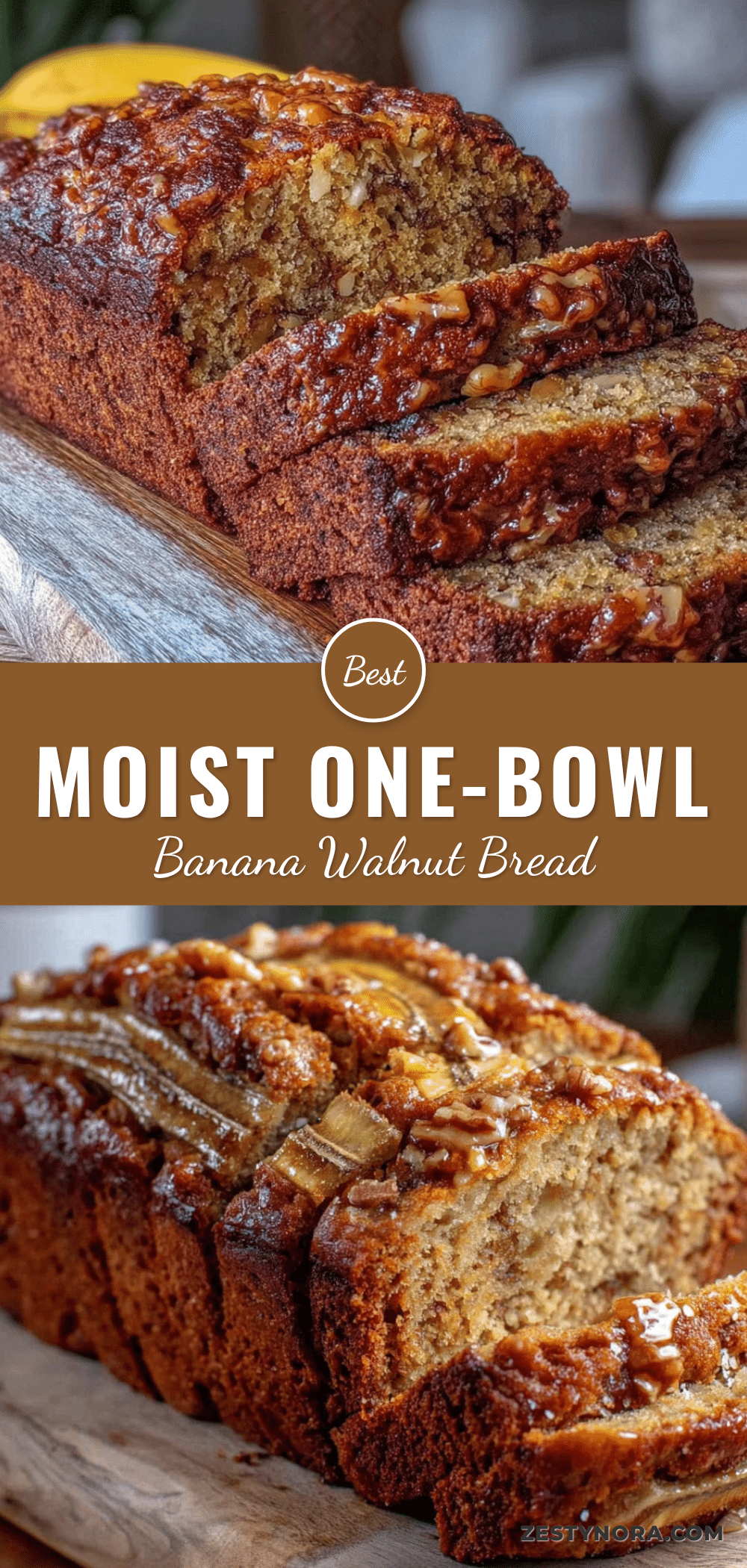 moist one-bowl banana walnut bread recipe