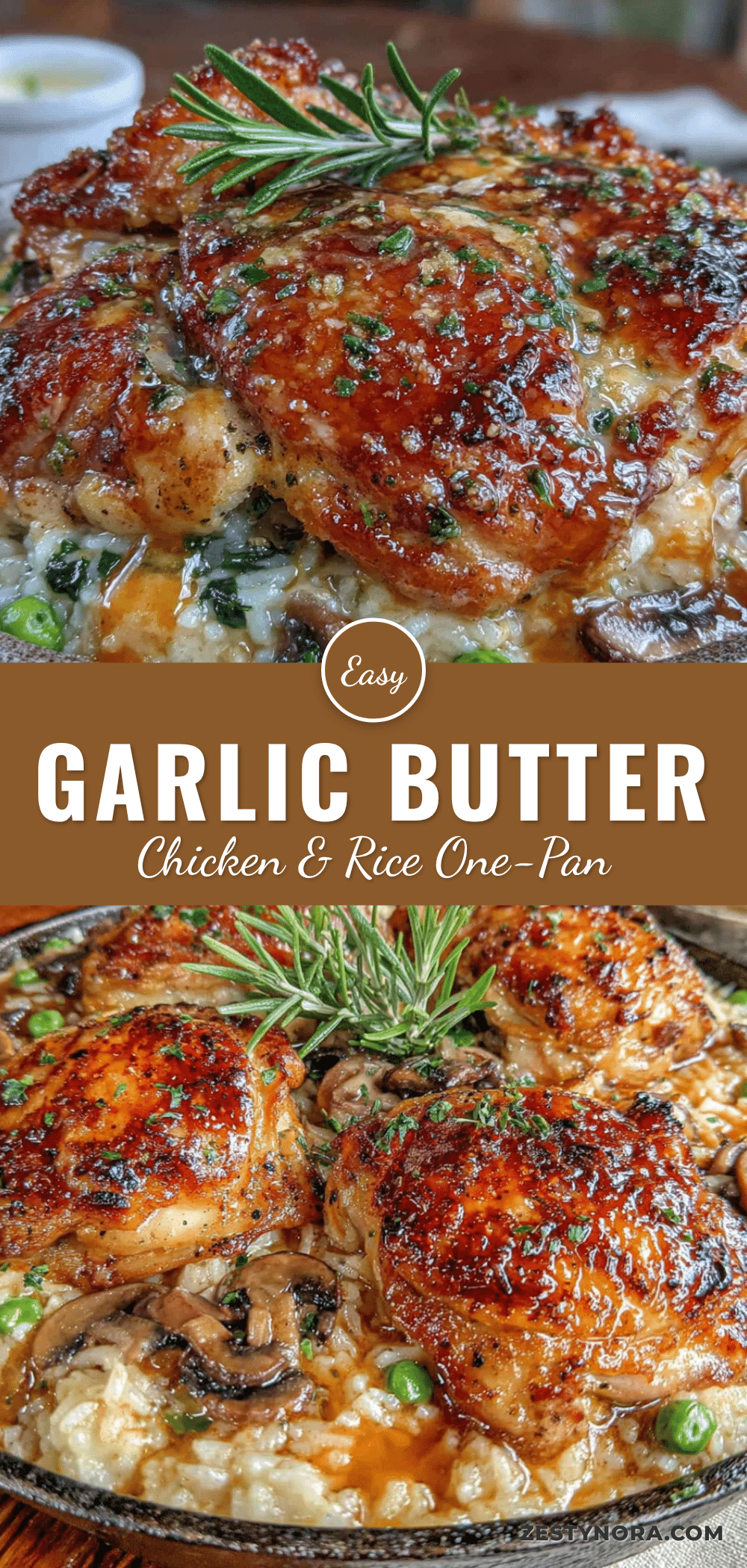 one-pan garlic butter chicken and rice recipe