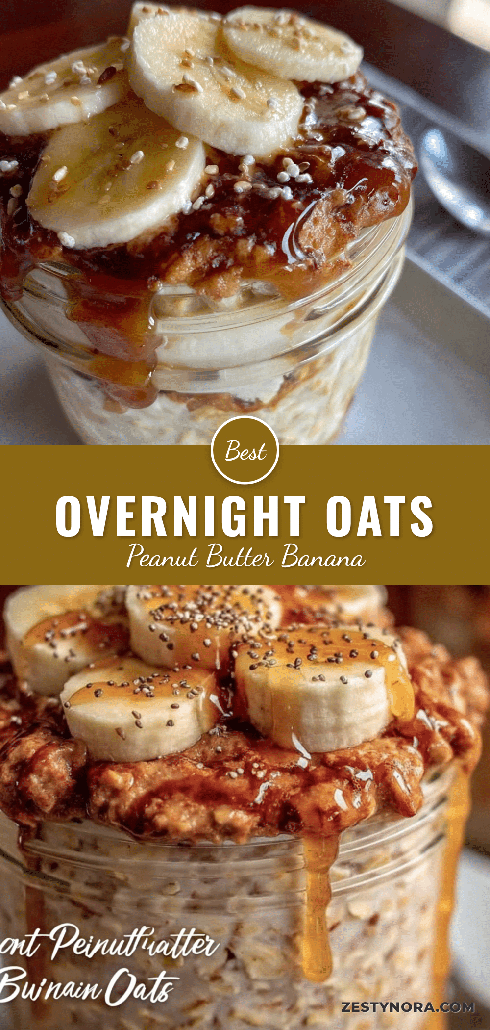 overnight peanut butter banana oats recipe