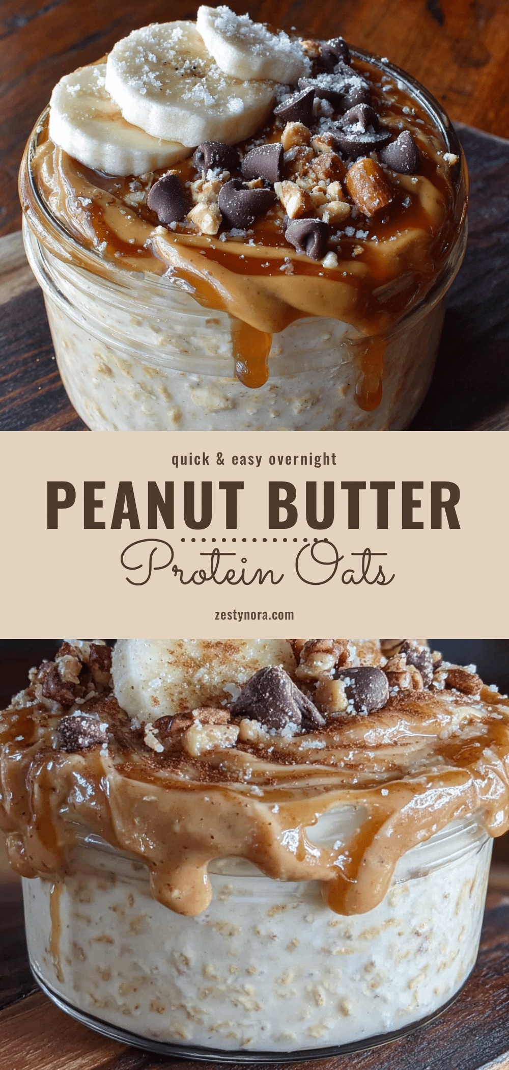 overnight peanut butter protein oats recipe