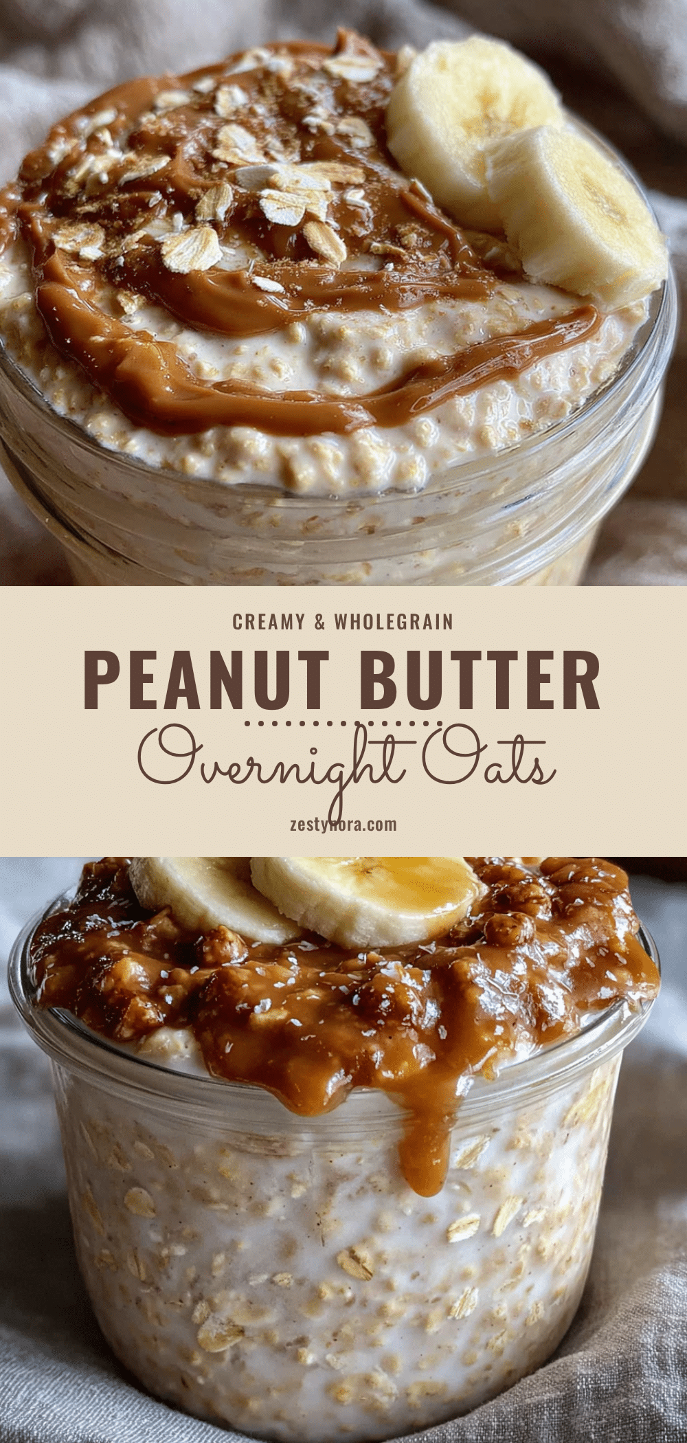 peanut butter banana overnight oats recipe