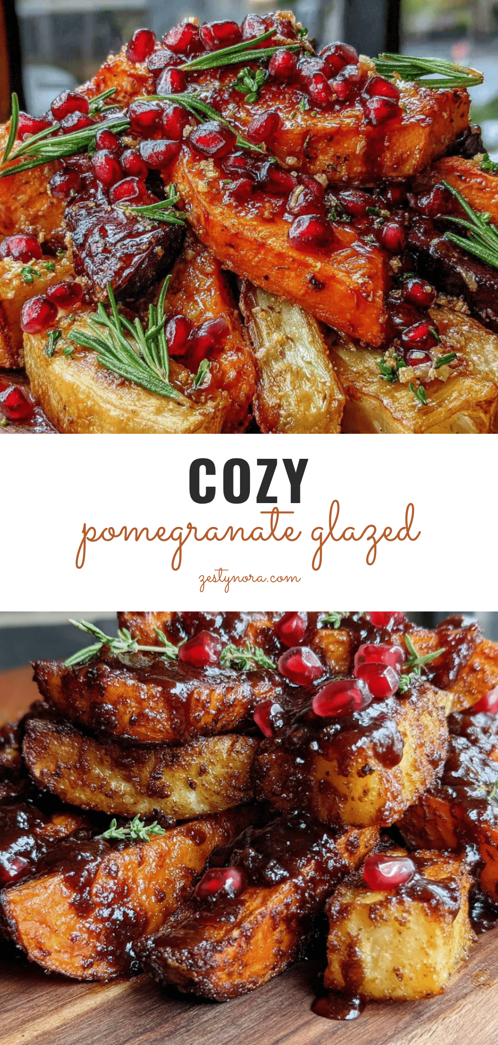 pomegranate glazed roasted root vegetables recipe