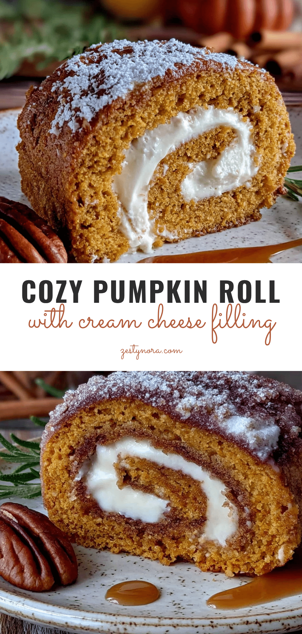 pumpkin roll with cream cheese filling recipe