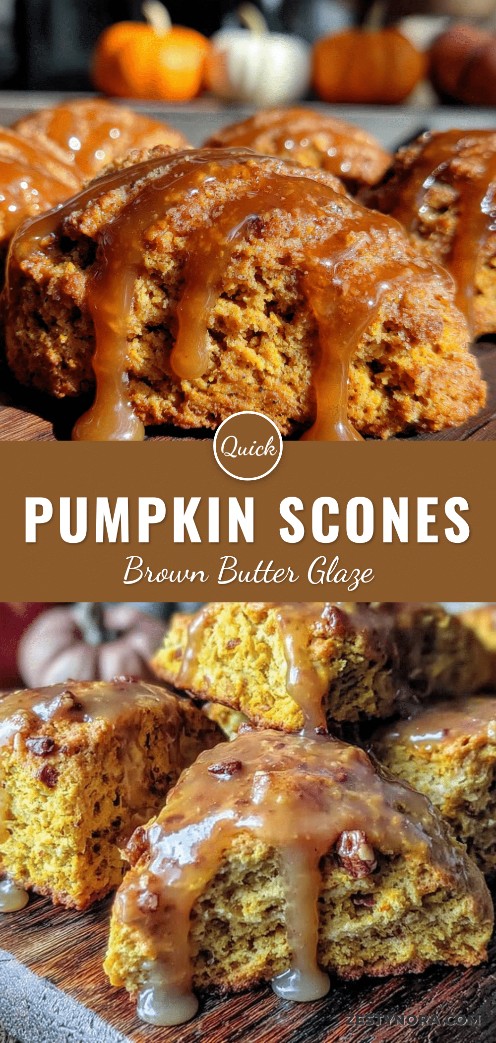 pumpkin scones with brown butter glaze recipe