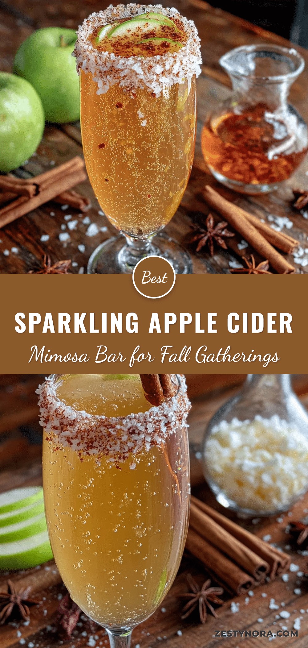sparkling apple cider mimosa bar recipe