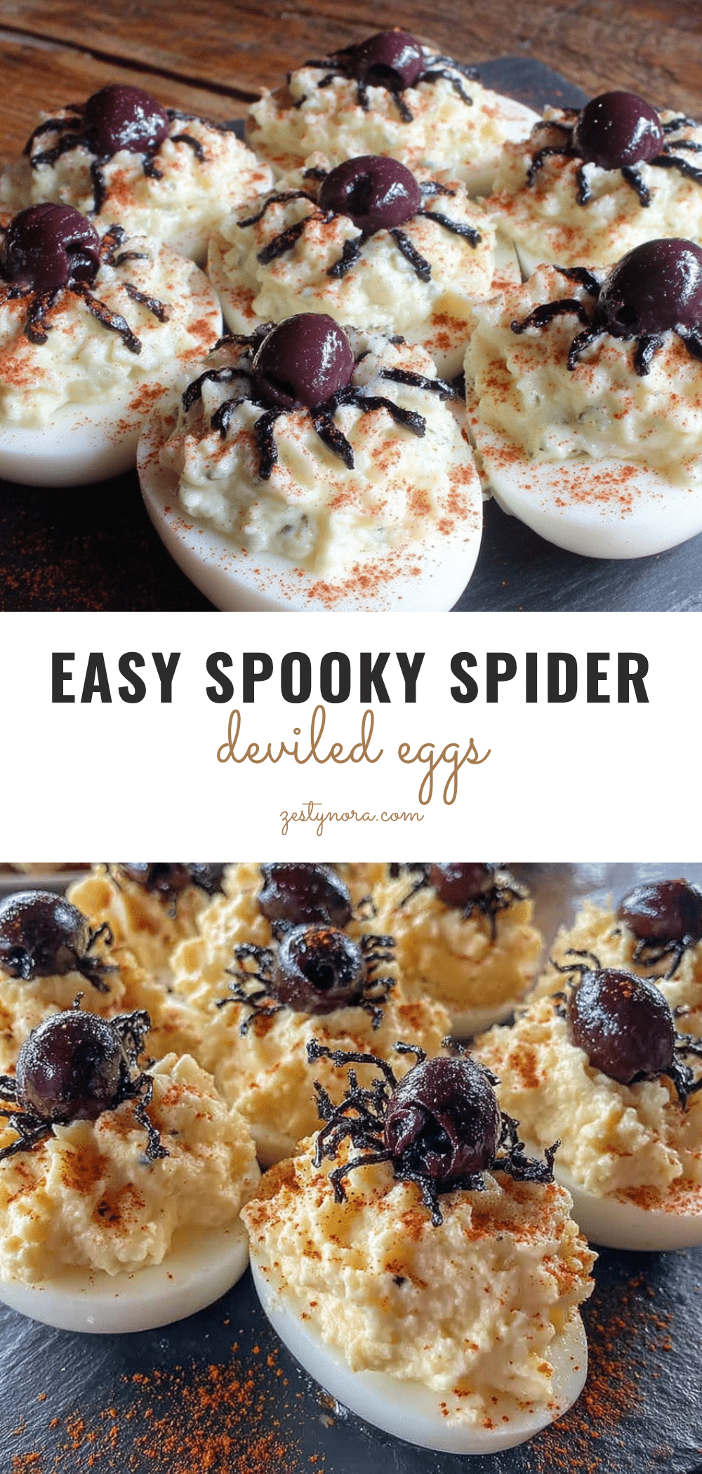 spooky spider deviled eggs recipe