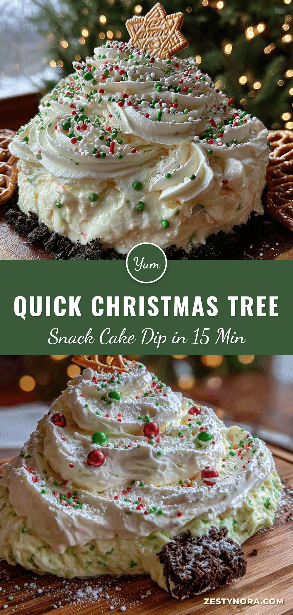 christmas tree snack cake dip recipe