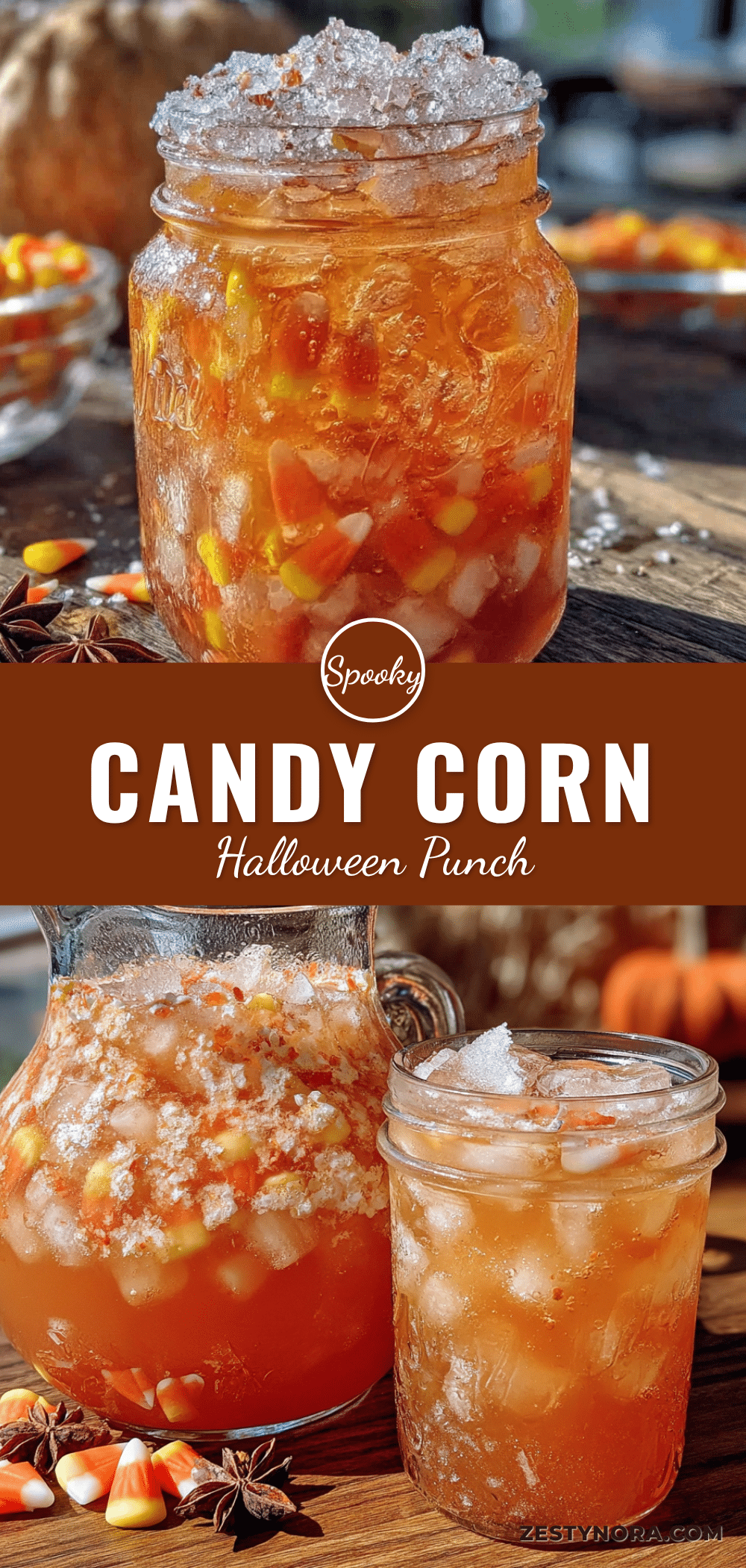 cozy candy corn halloween punch recipe