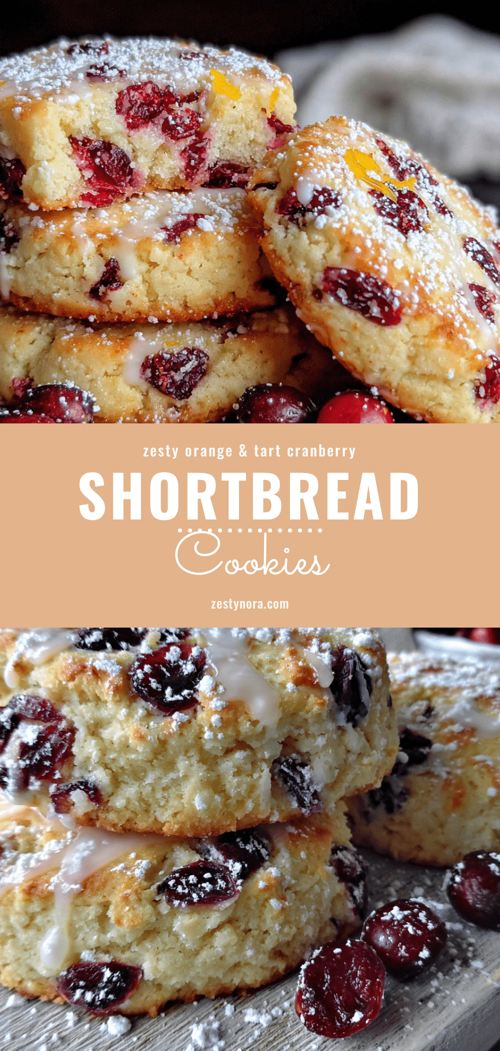 cranberry orange shortbread cookies recipe