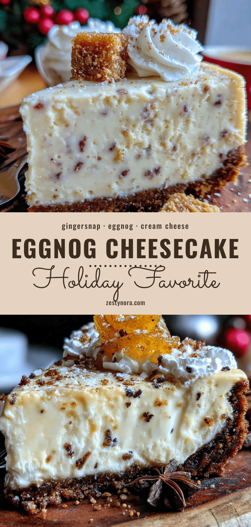 creamy eggnog cheesecake recipe