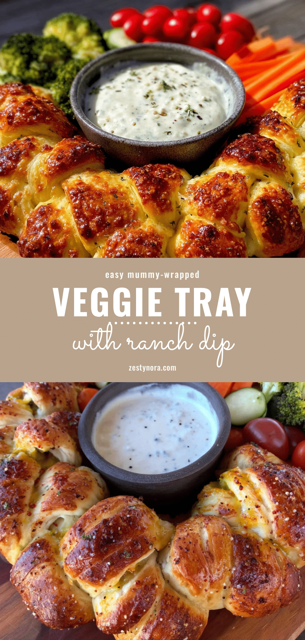 mummy wrapped veggie tray recipe