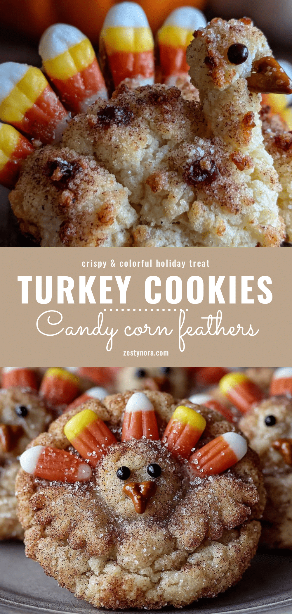 turkey cookies with candy corn recipe