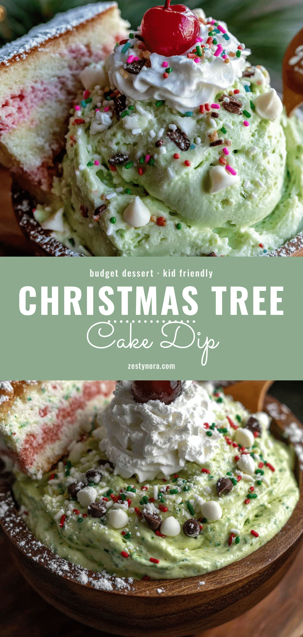 Christmas tree cake dip recipe