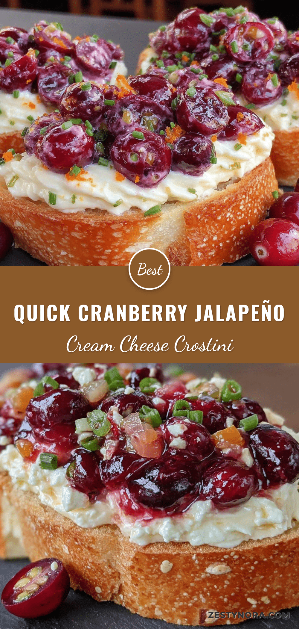 cranberry jalapeno cream cheese crostini recipe