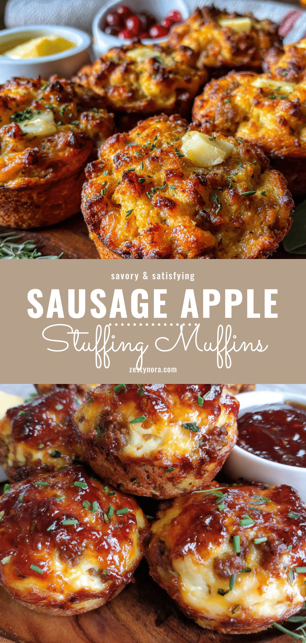 sausage apple sage stuffing muffins recipe